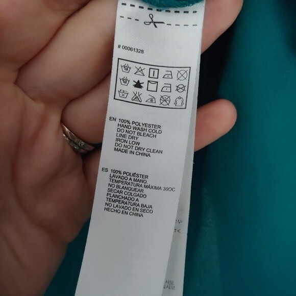 Forever 21 Contemporary Teal Blouse Size Small - Picture 5 of 5